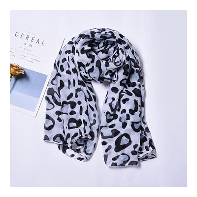 Bufanda Estampado Leopardo Minimalista Clásica para Mujer - Image 5