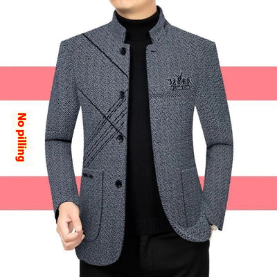 Abrigo Ejecutivo Casual para Hombre - Chaqueta Stand Collar Elegante - Image 6