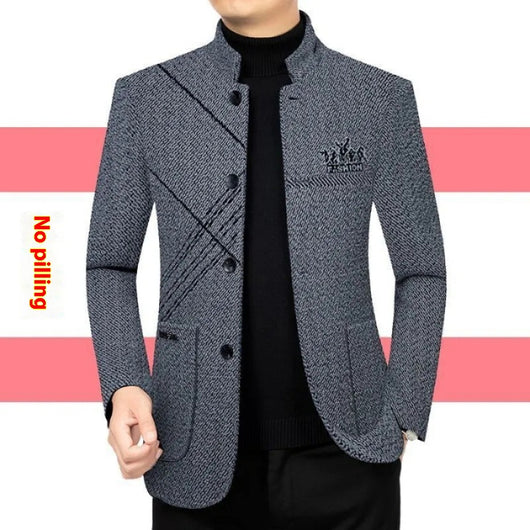 Abrigo Ejecutivo Casual para Hombre - Chaqueta Stand Collar Elegante - Image 6