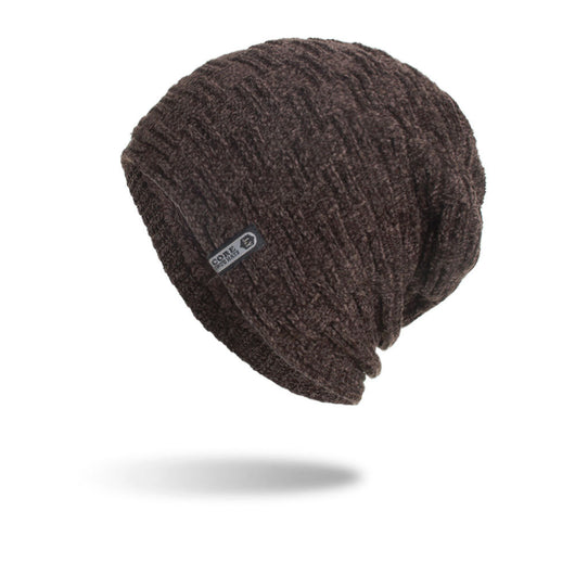 Gorro de Lana con Patrón Geométrico Horizontal y Vertical - Image 3