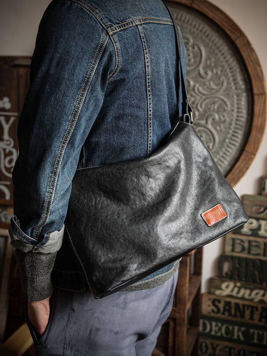 Bolsa Mensajera de Cuero Genuino para Hombre - Image 9