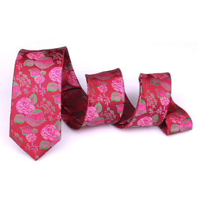 Corbata Casual Moderna con Estampado Floral - Ancho 6cm - Image 34