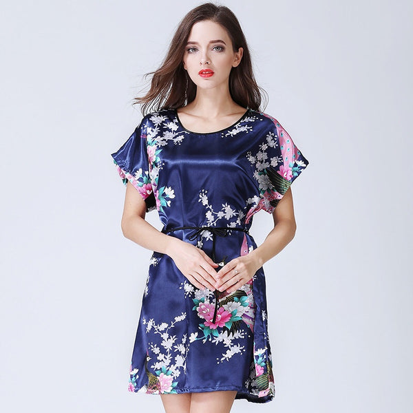 Pijama de Satén de Seda para Mujer Talla Grande