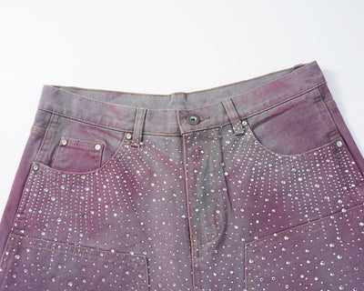 Shorts de Mezclilla Degradado con Teñido Splash Ink - Image 13