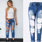 Women's High-Waisted Ripped Skinny Jeans