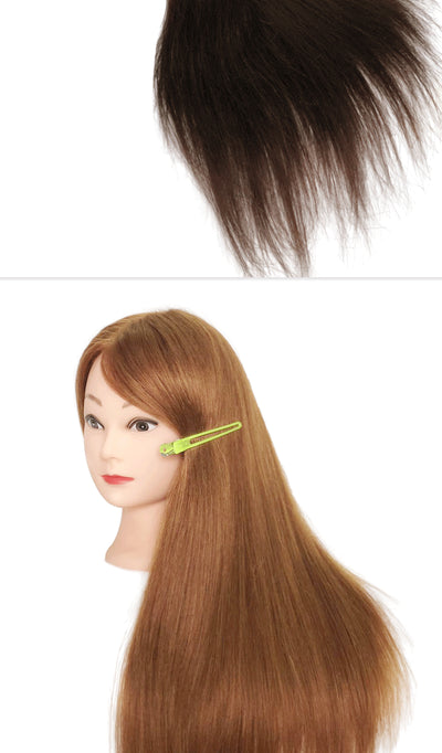 Cabeza Maniquí Profesional de Cabello Real - Rizos y Secado - Image 12