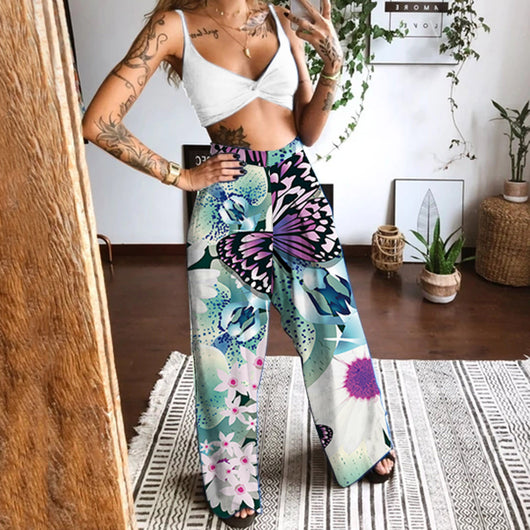 Conjunto Tirantes Estampado con Pantalón Negro - Image 7