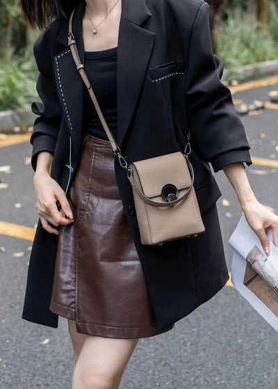 Bolso Bandolera de Cuero Genuino Estilo Coreano Multiuso - Image 17