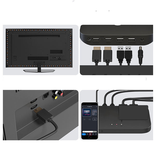 Proyector LED Inteligente con Cortina de Luz Ambiente y Efecto Graffiti