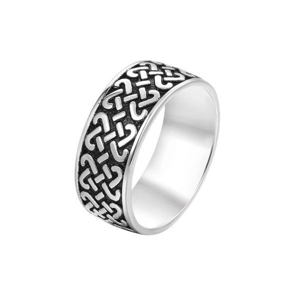 Anillo de Acero Titanio para Hombre con Diseño Retro Minimalista Personalizado