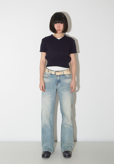 Pantalones Vaqueros de Pierna Ancha Cintura Alta para Mujer - Image 26