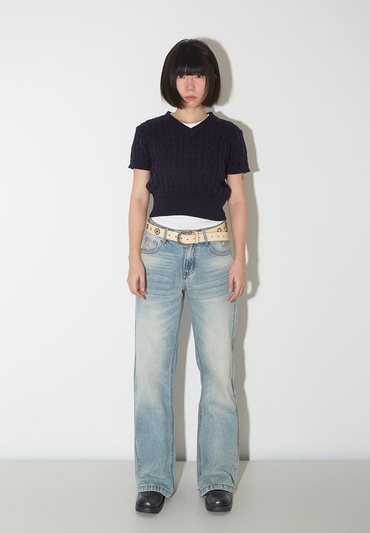 Pantalones Vaqueros de Pierna Ancha Cintura Alta para Mujer - Image 26