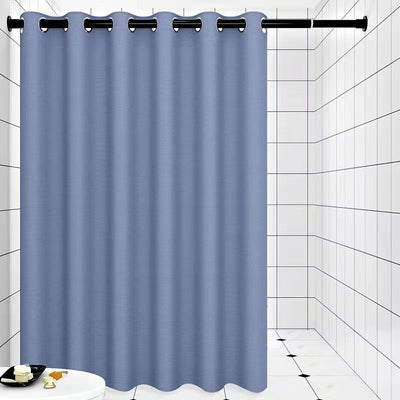 Cortina de Baño de Lino Impermeable sin Perforaciones - Image 9
