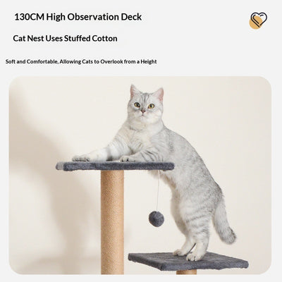 Combo de Árbol Rascador Grande con Cama para Gatos de Uso Doméstico - Image 3