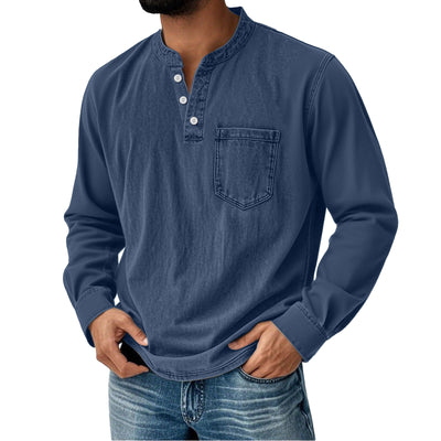 Playera de Manga Larga con Botones para Hombre Joven - Image 10