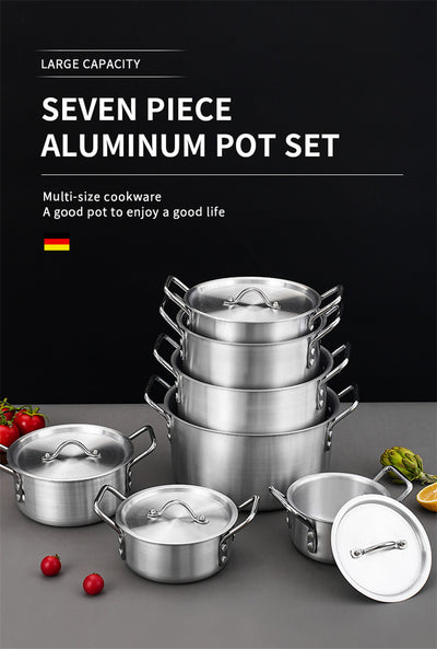 Juego de Ollas de Aluminio 7 Piezas - Batería de Cocina Profesional - Image 9