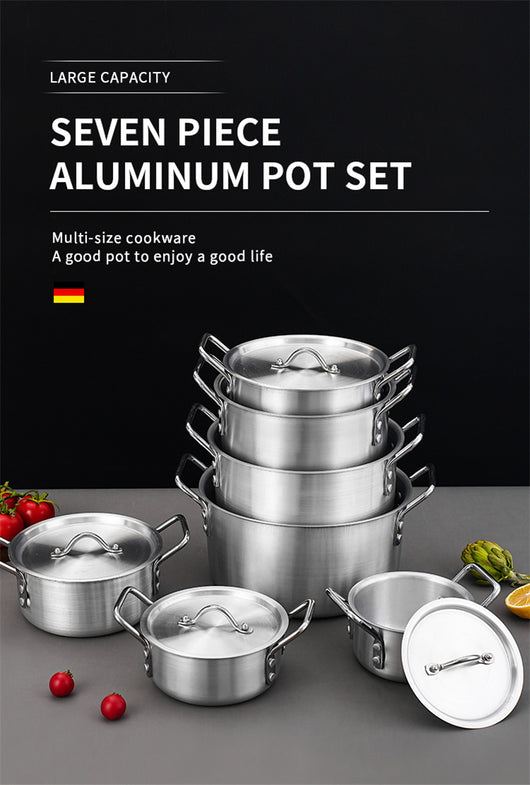 Juego de Ollas de Aluminio 7 Piezas - Batería de Cocina Profesional - Image 9