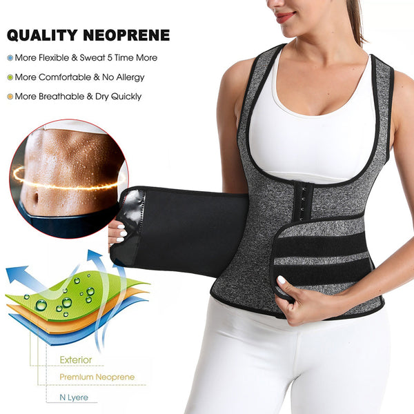 Faja Reductora de Neopreno para Mujer - Cinturón Sauna Térmico