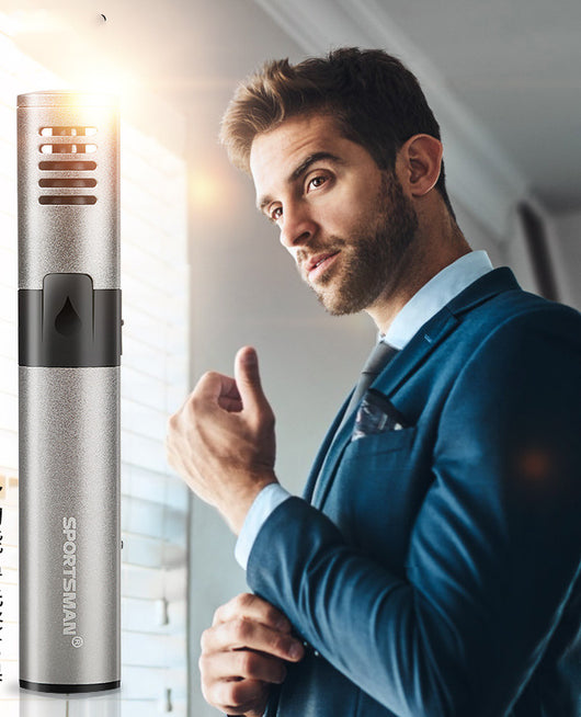 Recortador de Vello Nasal Recargable USB con Cuerpo de Aluminio