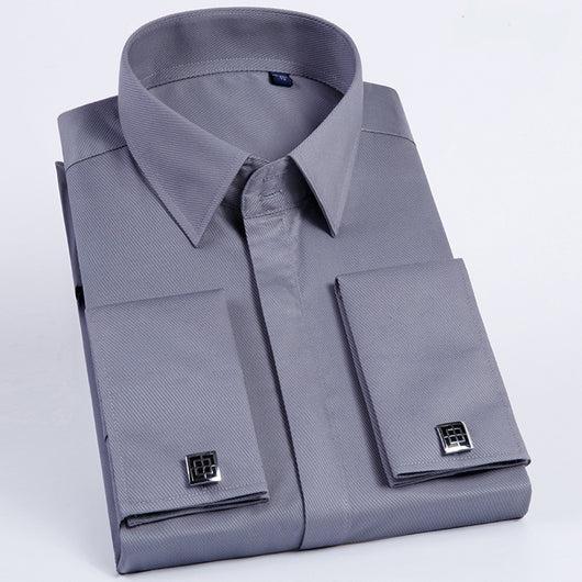 Camisa de Vestir para Hombre con Puños Franceses y Gemelos - Image 2