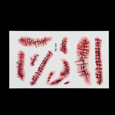 Pegatina de Tatuaje de Herida de Halloween - Image 25
