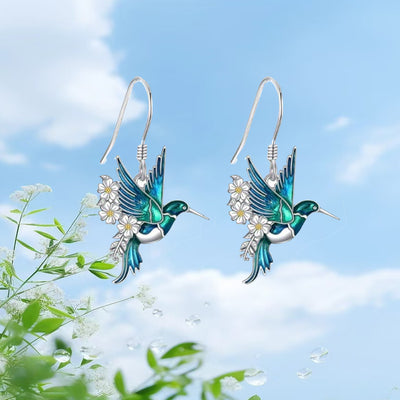 Conjunto de Collar y Aretes Colibrí en Plata - Image 12