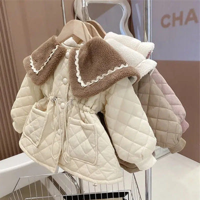 Abrigo Acolchado de Algodón y Terciopelo para Niñas - Image 11