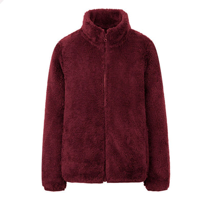 Abrigo de Invierno con Cuello Alto y Forro Polar Reversible Coral Cashmere - Image 4