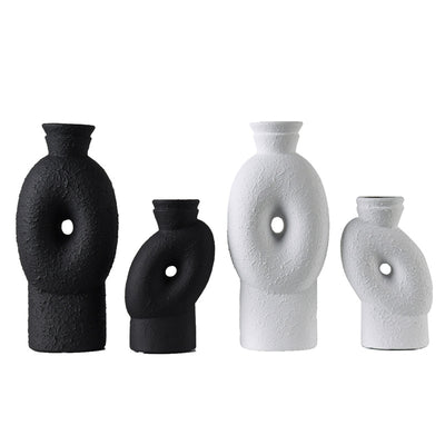 Arreglo Floral Geométrico Minimalista Negro