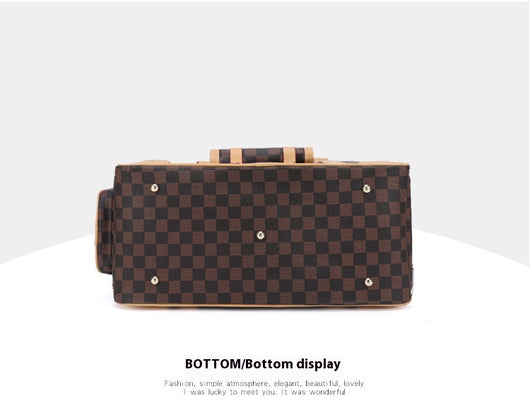 Bolso de Gran Capacidad con Patrón Cuadriculado y Diseño Transpirable - Image 9