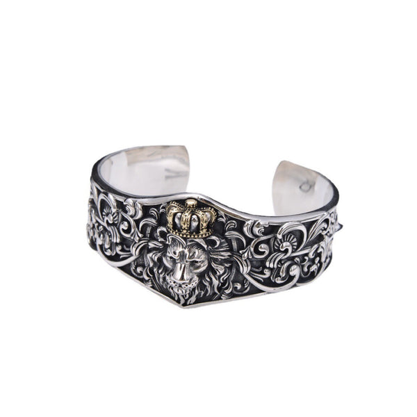 Pulsera Brazalete León Majestuoso Dominio Ancho - Image 3