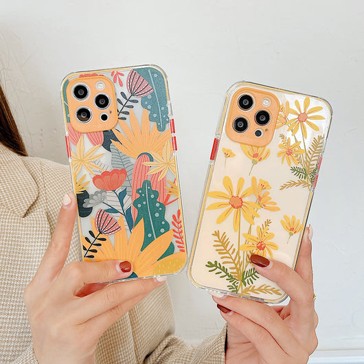 Funda Protectora Apple con Diseño Floral - Carcasa Resistente a Caídas - Image 4