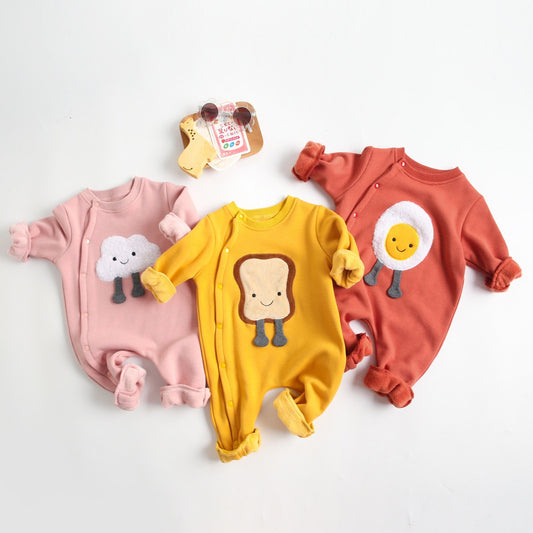 Mameluco de Algodón para Bebé Otoño Invierno con Diseño Cartoon