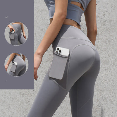 Pantalones Deportivos Cintura Alta con Efecto Realce en Cadera Melocotón - Image 9