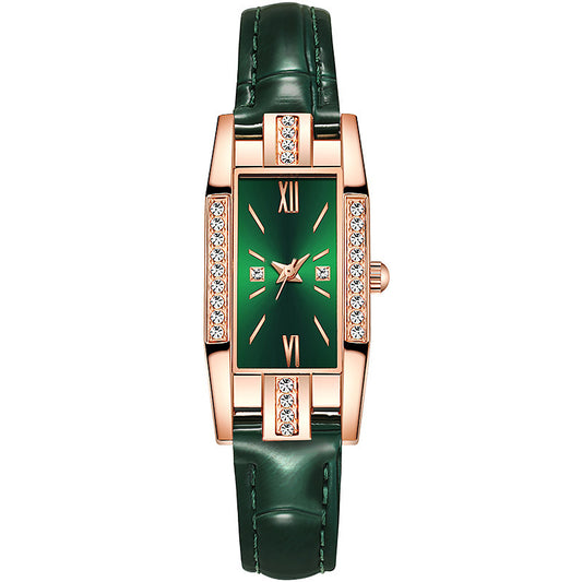 Reloj de Cuero para Mujer con Juego de Joyas Coordinadas de Tres Piezas - Image 2