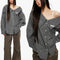 Blusa Rayada Vertical Desmontable para Mujer