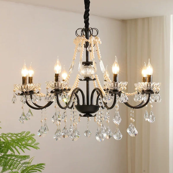 Lámpara de Araña de Cristal Estilo Lujo Francés para Sala