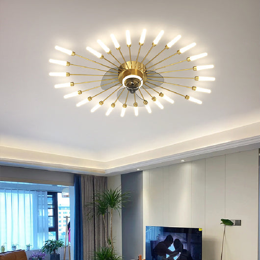 Lámpara Ventilador de Techo Moderno para Dormitorio - Image 11