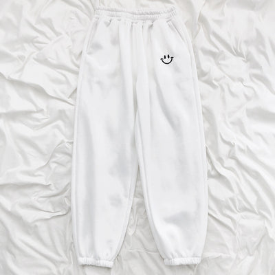 Pantalones Cintura Alta con Bordado Smiley Deportivo - Image 8