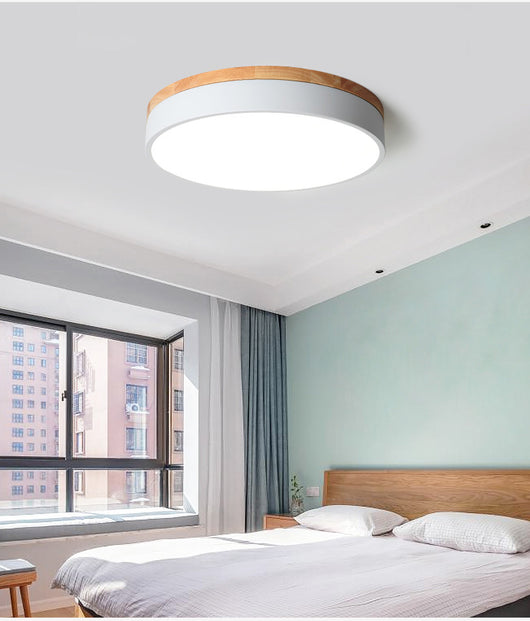 Lámpara de Techo Redonda de Madera - Iluminación Cálida para Dormitorio y Sala - Image 32