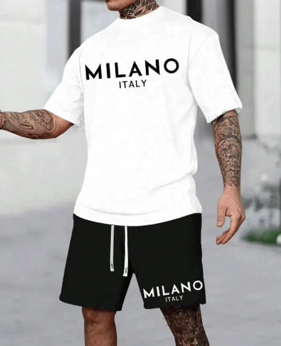Traje Clásico de Cuello Redondo y Manga Corta Estilo Europeo - Image 11