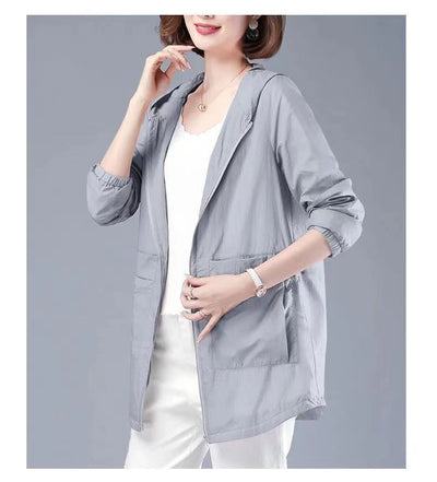 Chaqueta Protectora UV Suelta Talla Grande para Mujer - Image 10