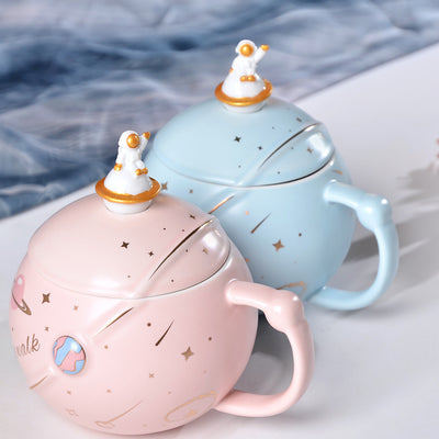 Taza de Cerámica para Pareja con Tapa y Cuchara - Diseño Boy and Girl - Image 10