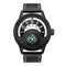 Reloj Masculino de Cuero con Brújula Decorativa - Grande
