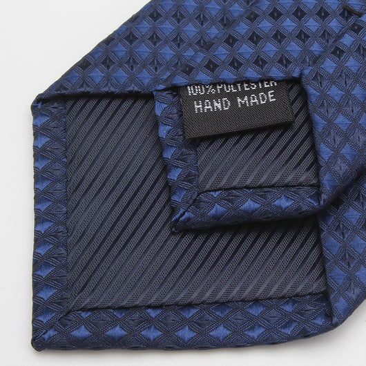 Corbata Azul Marino Degradado Cuadros 7cm - Elegancia Casual para Negocios - Image 5