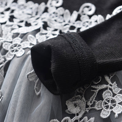 Vestido Niña Tejido Manga Larga con Falda Acampanada - Image 14