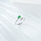 Anillo de Plata S925 con Esmeralda Ajustable - Elegancia Minimalista