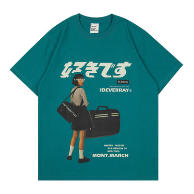 Camiseta Casual Unisex con Estampado de Pareja Desenfadada - Image 8