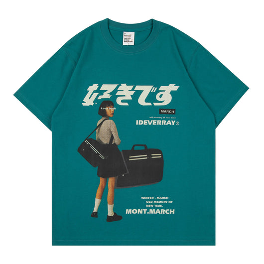 Camiseta Casual Unisex con Estampado de Pareja Desenfadada - Image 8