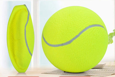 Large 8.5 inch (21.5 cm) yellow tennis ball, ideal for pet play or dog training. - Image 18